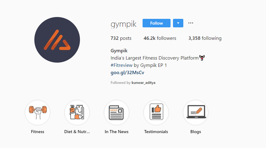 Gympik - Instagram Account