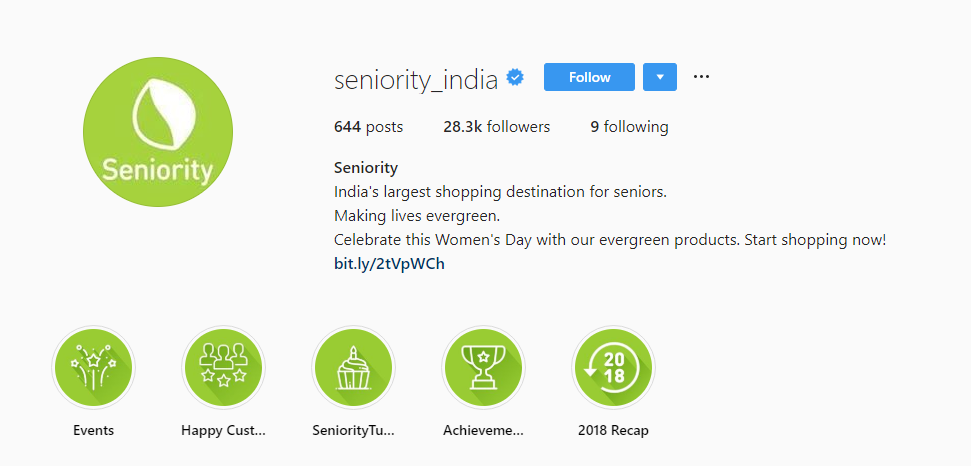 Seniority - Instagram Account