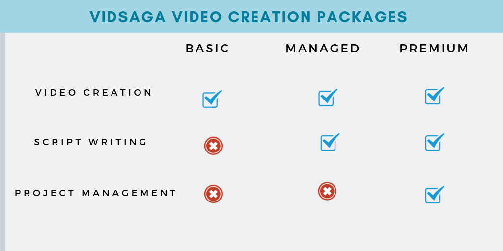 Best Video Production Pricing plans Vidsaga com
