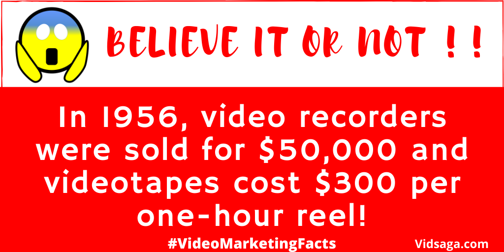 video marketing facts - video recorders and videotapes history