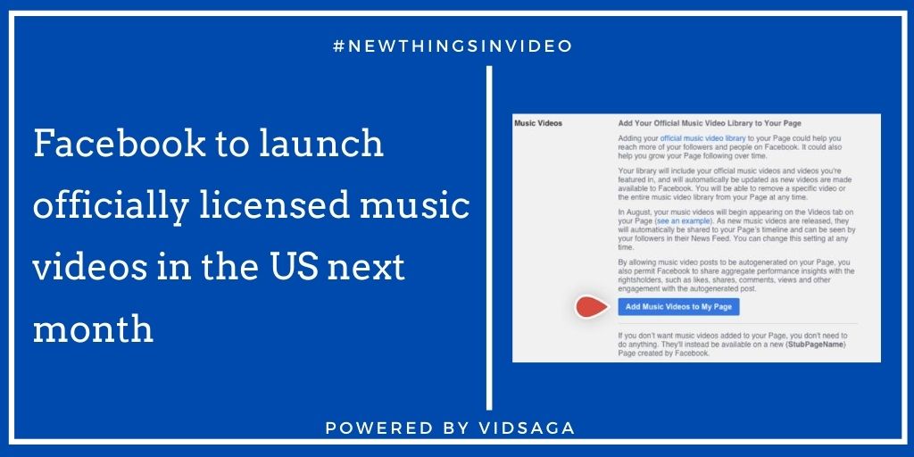 Facebook to launch officially licensed music videos in the US next month